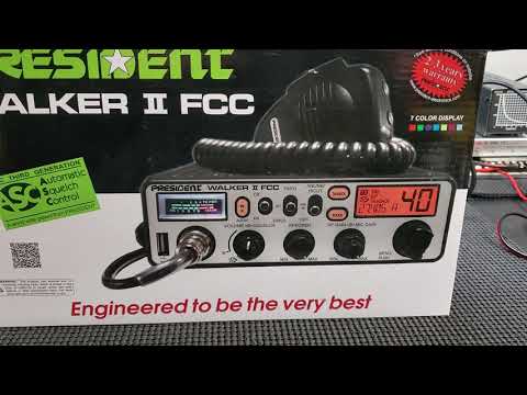 President Walker II FCC CB Radio out of the Box Demo