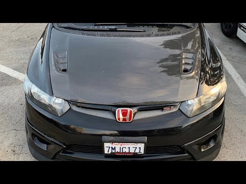 Finally Got a Carbon Fiber Hood for my Honda Civic Si!!!