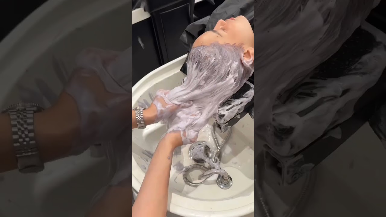 Silver Peekaboo Hair with Zig Zag parting #trending #hair