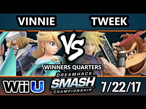 DHATL17 Smash 4 - Vinnie (Sheik, Rosa) Vs. P1 | Tweek (Cloud, DK) - Winners Quarters - Smash Wii U