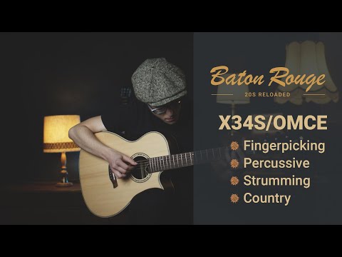 Демонстрация звучания электроакустической гитары Baton Rouge X34S/OMCE