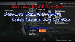 Resident Evil 3 Remake - RE3 Trainer Cheats - God Mode Infinite Ammo Super Speed More Download