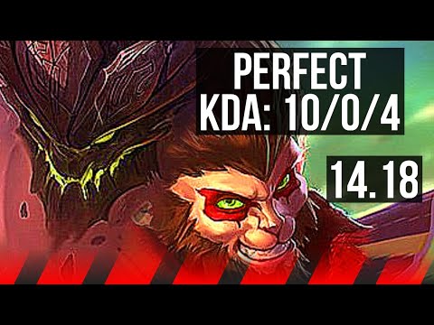MALPHITE vs WUKONG (TOP) | 10/0/4, 6 solo kills, Legendary | EUW Master | 14.18