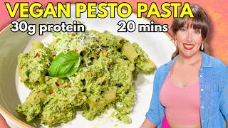 Pesto Pasta Recipe with 30g of PROTEIN! 💪🏼 (vegan, gluten-free recipe)