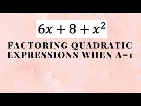 Factoring Quadratic Expressions when a=1