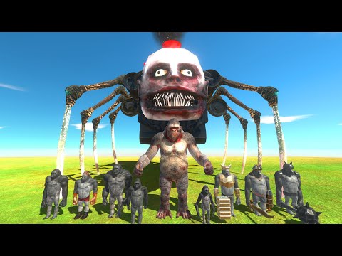Choo Choo Charles VS Mutant Primates - Animal Revolt Battle Simulator