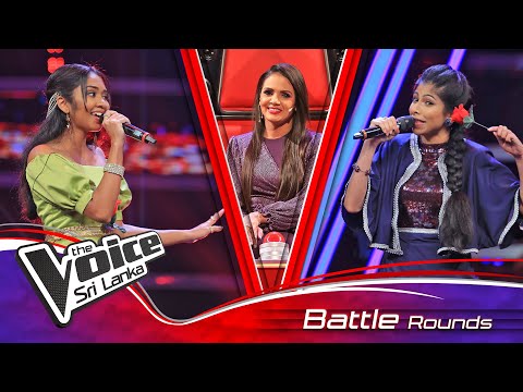 Gayana vs Hazeena | Ron Suwada Dena (රොන් සුවඳ දෙන) | Battle Rounds | The Voice Sri Lanka