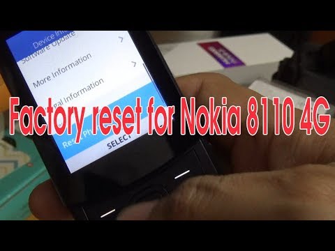 How to factory reset for Nokia 8110 4G phone
