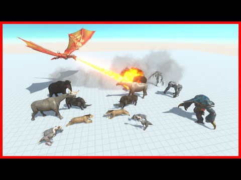 FACTION WITH DRAGON VS SAME FACTION WITH GORO RANTORN SCOURGE - ANIMAL REVOLT BATTLE SIMULATOR