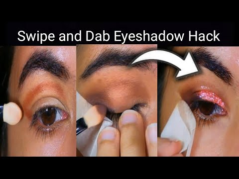 Swipe and dab eyeshadow hack/ Eyeshadow Hack