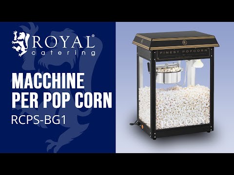Video - Macchina per pop corn - Nera & dorata
