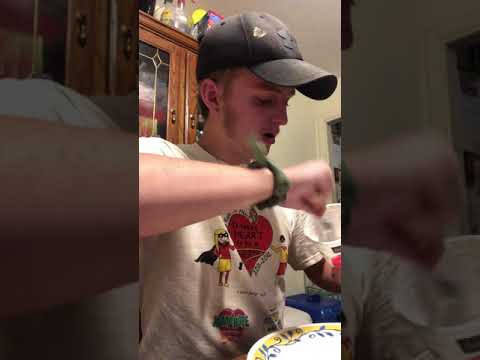 The Scorpion pepper and xxxxxtra Hot Habanero sauce challenge