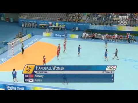 OG 2008, handball semfinal. South Korea - Norway 1. half