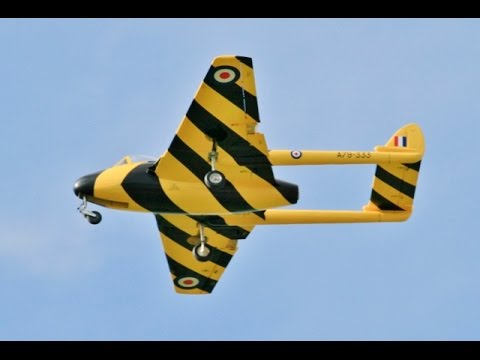 GIANT RC SCALE De HAVILAND VAMPIRE / CANADIAN TRAINER - LMA  MODEL AIRCRAFT SHOW EAST KIRKBY - 2015