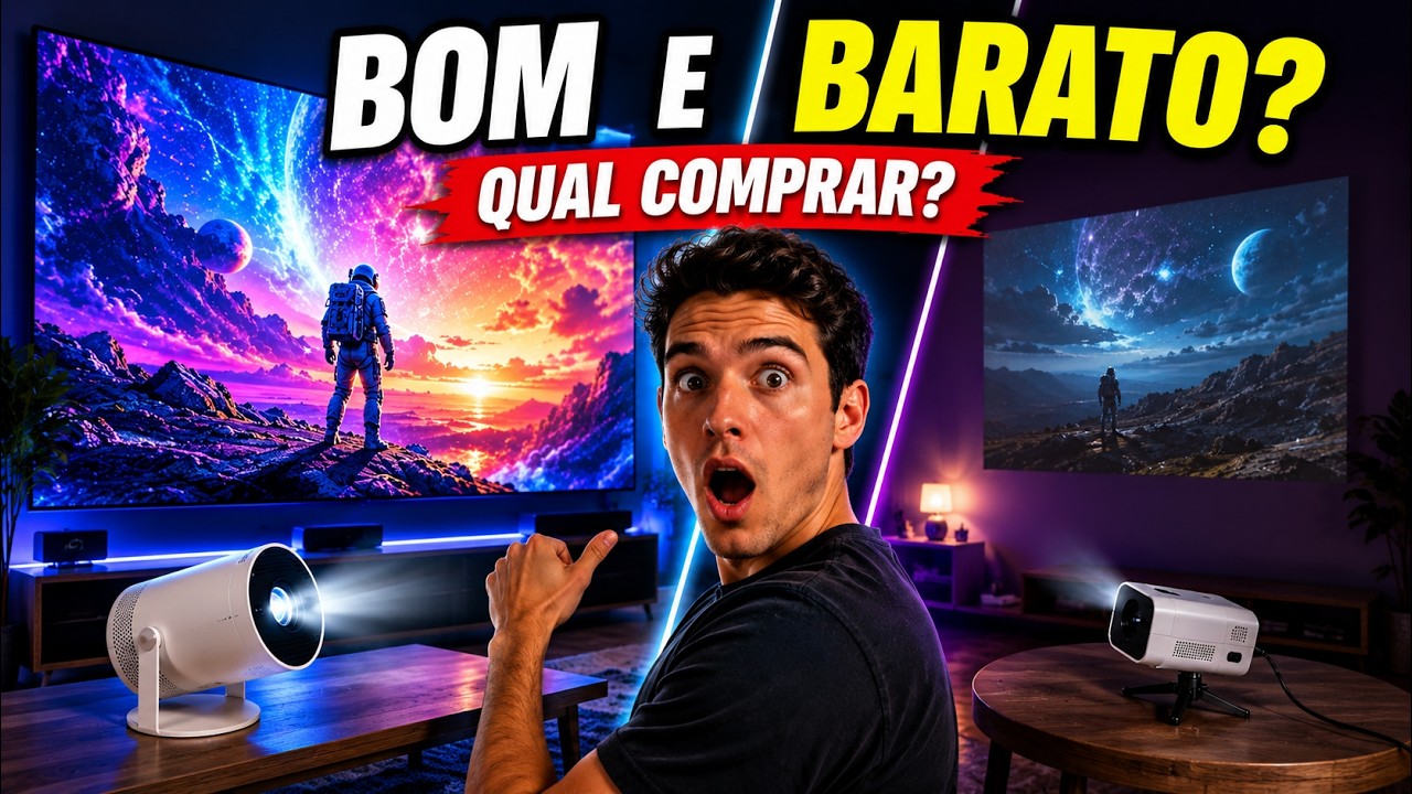 TOP 5 MELHORES PROJETORES DE 2026! 🎬 Qual Comprar para Ter Cinema em Casa? (Bom e Barato)