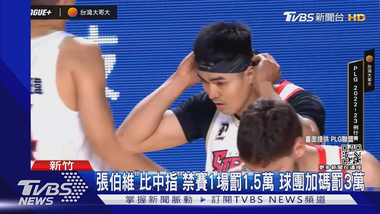 PLG鋼鐵人張伯維　鎖喉+對球迷「比中指」罰4.5萬