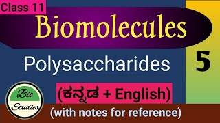 Class 11 - Biomolecules - Polysaccharides - 5