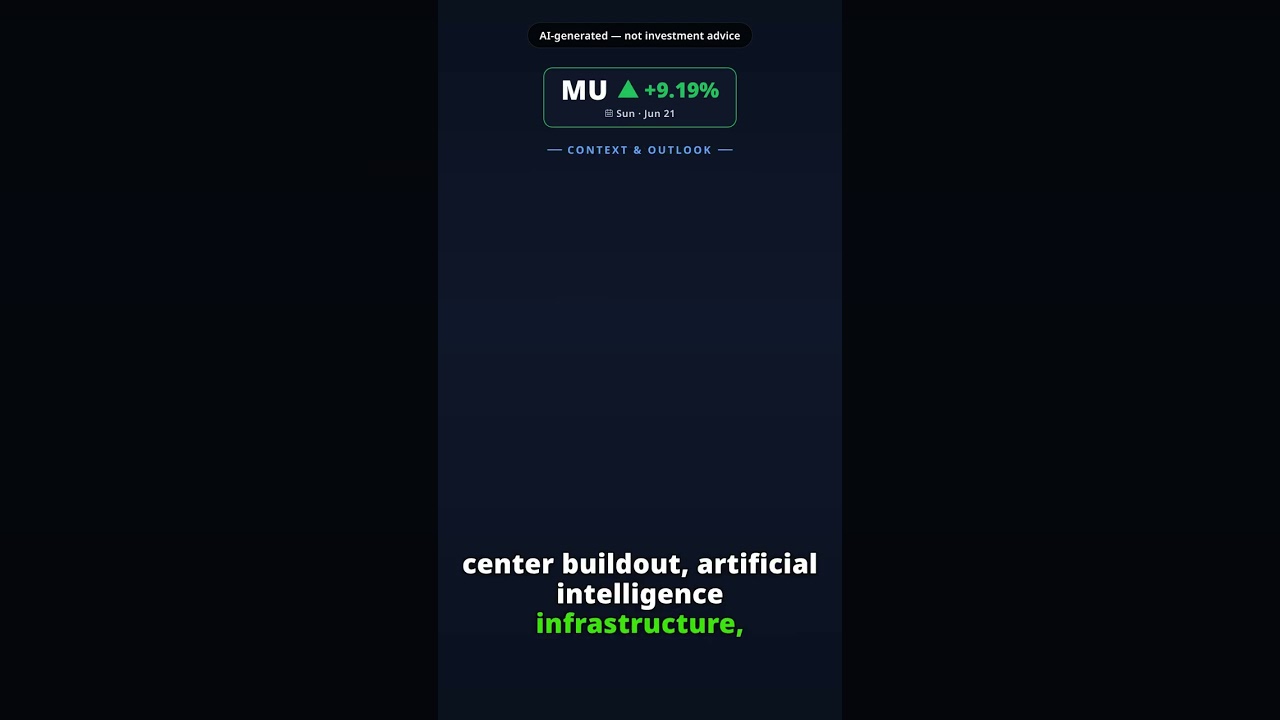 Why Is Micron Technology Stock Jumping Today? MU +9.19% (Jun 21) — Pre Earnings Surge