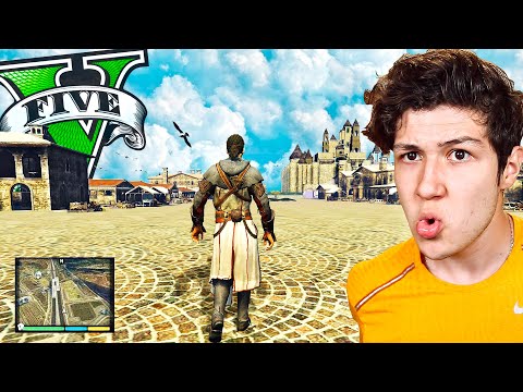 Esto PASA si VIAJAS 500 AÑOS al PASADO en GTA 5... (Mods)