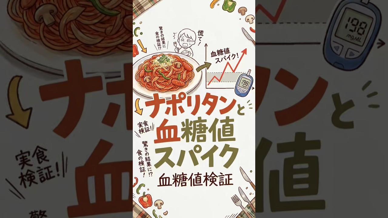 ナポリタンで血糖値スパイクは起きるのか？【血糖値検証】#糖尿病 #血糖値 #体質改善