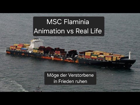 MSC Flaminia Accident - Animation vs Real Life