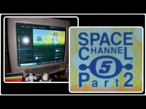 Playing Space Channel 5: Part 2 on an Hewlett Packard M70 17" CRT Monitor