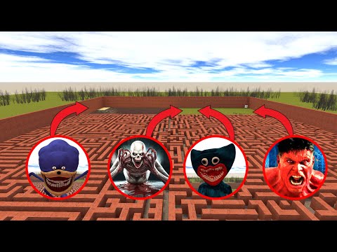 Garry’s Mod Battle Royale SCP 096 vs HULK vs Huggy Wuggy vs Shin Sonic vs Siren Head!