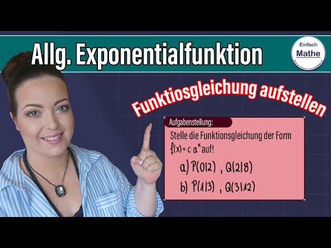 Allegmeine Exponentialfunktion aus zwei Punkten aufstellen | f(x)=c*a^x by einfach mathe!