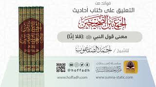 صورة معنى قول النبي ﷺ:( فلا إذًا)