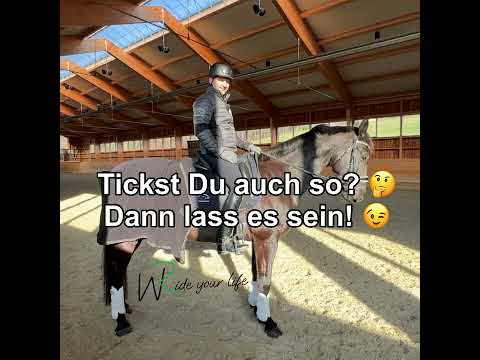 Is your fear riding with you? That's where the mistake lies, because your fear of the horse while...