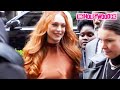 Lindsay Lohan Attends The Christian Siriano Fall/Winter 2023 NYFW Show At Gotham Hall In New York