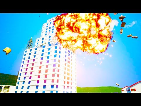 NUCLEAR MISSILE STRIKE HITS MASSIVE SKYSCRAPER! - Brick Rigs Workshop Creations Gameplay Video