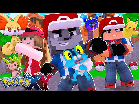 Minecraft: Pokemon X Y - O NASCIMENTO DO FILHO DE ASH E SERENA ! O FILME