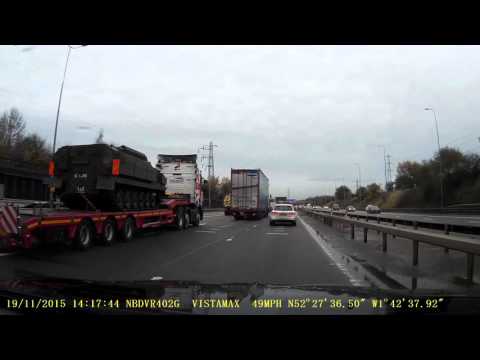 CVRT Stormer on Low Loader on  M42 Motorway