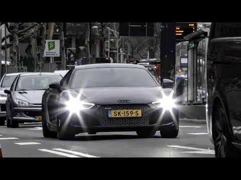 Supercars in Rotterdam! #1 [Lamborghini Aventador, Audi R8, Ferrari 458]