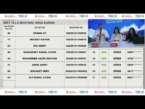 TOKİ Siirt arsa kura çekimi sonucu isim listesi belli oldu