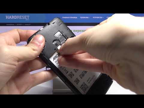 Как вставить SIM-карту и флеш-карту памяти в андроид смартфон Archos Access 57?
