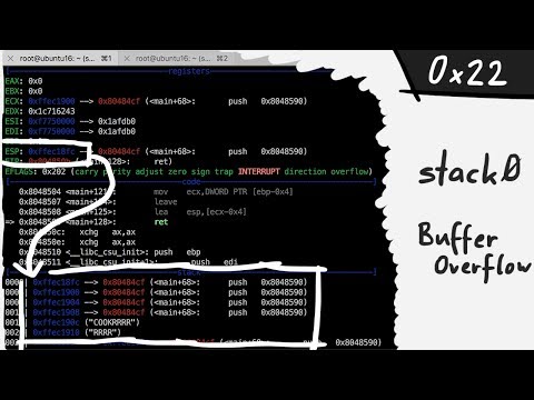 Identifying another exploit mitigation and find bypass. stack0: part 2 - bin 0x22