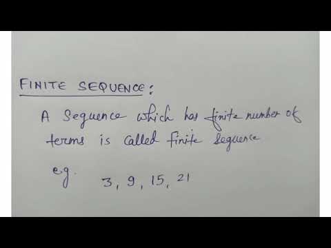 Progression - Finite Sequence and Infinite Sequence | Class 10 | Progression Chapter