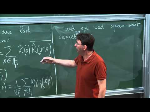 Emmanuel Kowalski - 3/4 Trace functions over finite fields