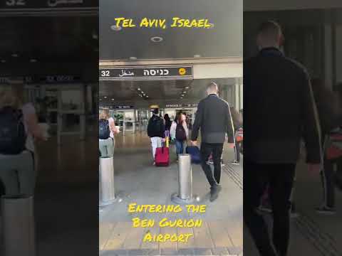 Entrando no aeroporto Ben Gurion em Tel Aviv, Israel