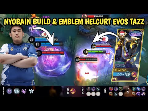 NYOBAIN SETINGAN BUILD DAN EMBLEM HELCURT DARI EVOS TAZZ - MLBB
