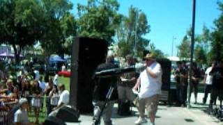 Lil Cuete &amp; Kozme performing Rainy Days 8/1/2010 @ Bakersfiled Kern County Fair Grounds