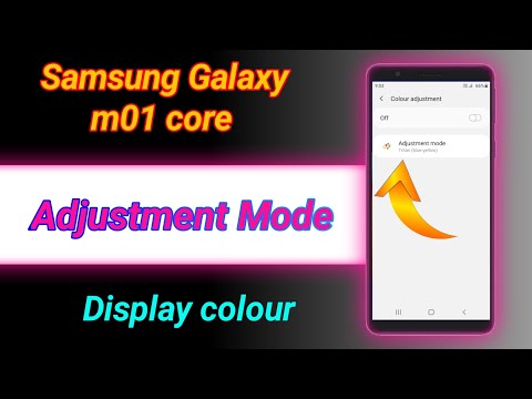 Samsung Galaxy m01 core Adjustment Mode Display colour