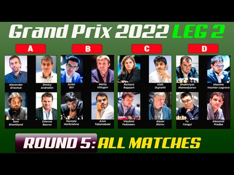 ROUND 05 | FIDE Grand Prix 2022 LEG 2 | Pool A,B,C,D | Giri, Shirov, Grischuk, Vachier-Lagrave...