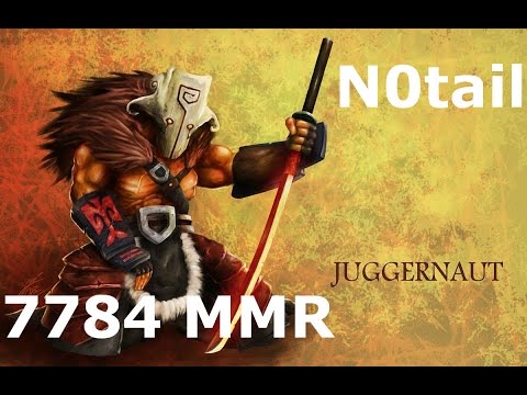 OG.N0tail - Dota 2 - Ranked Match - Juggernaut 6.87c 14/0/7 safelane