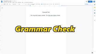 How To Do A Grammar Check In Google Docs