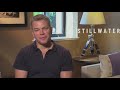 Matt Damon reacts to receiving a 5 minute standing ovation for Stillwater