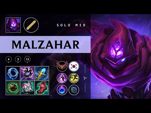 Malzahar Mid vs Corki - KR Grandmaster Patch 25.22