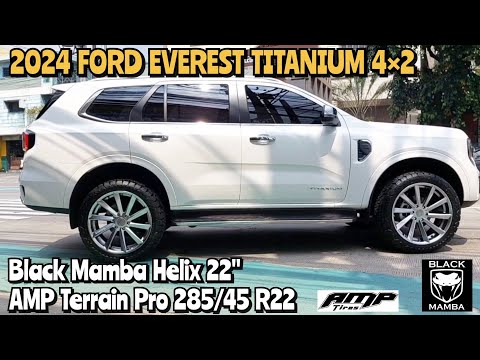 Black Mamba Helix 22" paired w/ AMP Terrain Pro 285/45 R22 on 2024 Ford Everest @ RNH Tire Supply